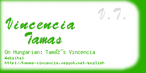 vincencia tamas business card